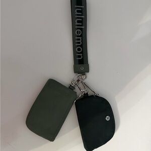 Lululemon green Keychain wallet